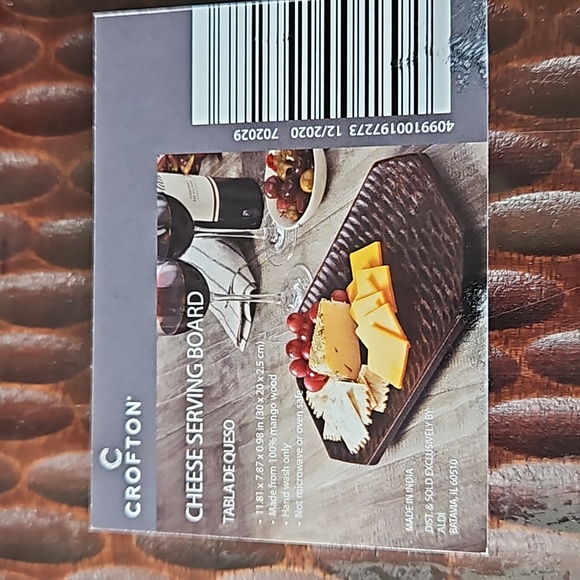 Crofton 100% Mango Wood Cheese Serving Tray New in Package - Picture 2 of 6